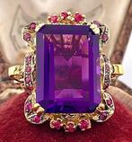 Zonder Minimumprijs - Ring - 9 kt. Geel goud, Zilver, Sieraden, Tassen en Uiterlijk, Ringen, Nieuw