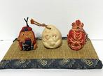 Lucky Japanese Clay Bells Set of 3 – Festival Character /