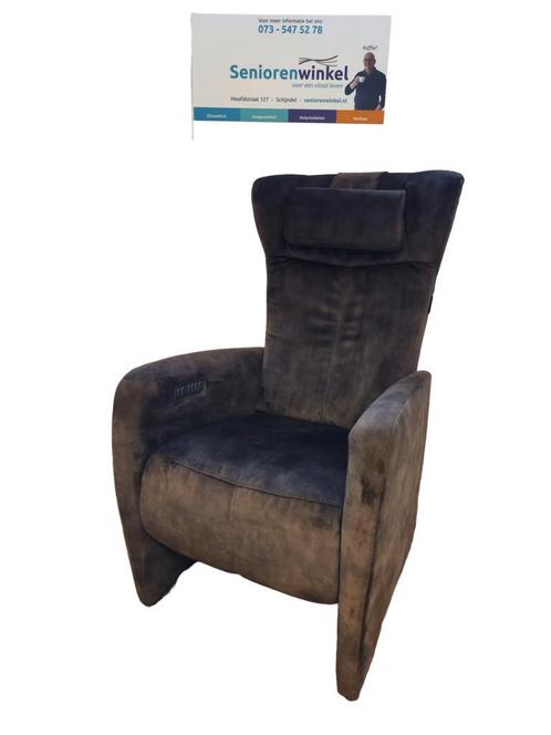 Prominent Sta- Op en relax stoel bruin kleur, in nieuwstaat, Huis en Inrichting, Fauteuils, 50 tot 75 cm, Minder dan 75 cm, Zo goed als nieuw