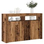 vidaXL Dressoir met LED 115,5x30x75 cm bewerkt hout oud hout, Huis en Inrichting, Verzenden, Nieuw, Overige houtsoorten