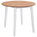 Ronde Inklaptafel Wit - Tweedekansje! Ruimtebesparend, 50 tot 100 cm, Rond, Nieuw, Overige houtsoorten