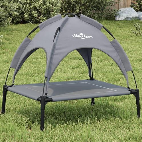 vidaXL Hondenmand met luifel oxford stof en staal, Dieren en Toebehoren, Honden-accessoires, Nieuw, Verzenden