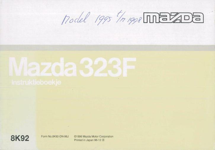 1996 Mazda 323F Instructieboekje Handleiding Nederlands, Auto diversen, Handleidingen en Instructieboekjes, Verzenden