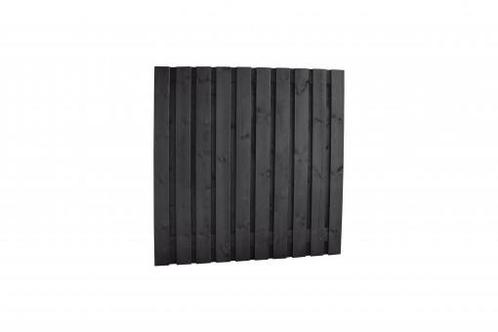 Schutting Grenen gesch tuinscherm 21-p 15mm 180x180cm zwart, Tuin en Terras, Schuttingen, Minder dan 3 meter, Nieuw, Hout, 1 tot 2 meter