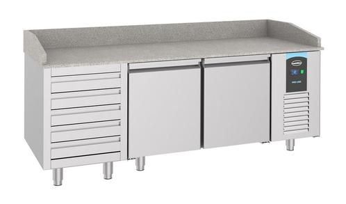 Pizzawerkbank | 615L | 2 Deuren + 5 Deegladen (en600x400) |, Witgoed en Apparatuur, Koelkasten en IJskasten, Ophalen of Verzenden