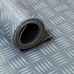 Rubber loper / rubbermat op rol Traanplaat 3mm grijs -, Nieuw, Verzenden