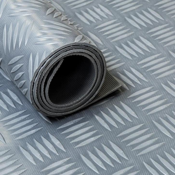 Rubber loper / rubbermat op rol Traanplaat 3mm grijs -, Doe-het-zelf en Verbouw, Overige Doe-het-zelf en Verbouw, Verzenden