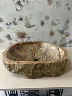Lavabo - Hout - Opzetwastafel volledig gemaakt van versteend, Antiek en Kunst