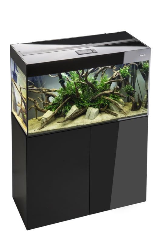 Osaka Glossy aquarium 80 Black + Meubel (Aquaria & meubels), Dieren en Toebehoren, Vissen | Aquaria en Toebehoren, Leeg aquarium