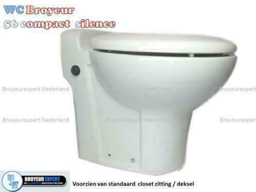 Wc broyeur compact 56 geleverd met pvc standaard wc-bril, Doe-het-zelf en Verbouw, Sanitair, Toilet, Nieuw, Ophalen of Verzenden