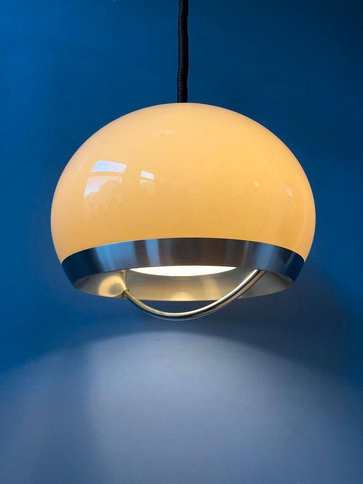 Vintage Dijkstra Space Age Mushroom Pendant Lamp Guzzini, Huis en Inrichting, Lampen | Hanglampen, Ophalen of Verzenden