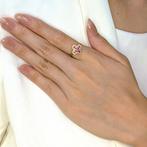 Ring - 18 karaat Geel goud - 0.58ct. tw. Saffier - Diamant, Sieraden, Tassen en Uiterlijk, Ringen, Nieuw