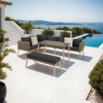 Wicker lounge Pula met aluminium frame - natuur, Verzenden, Nieuw