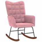 vidaXL Schommelstoel fluweel roze, Verzenden, Nieuw
