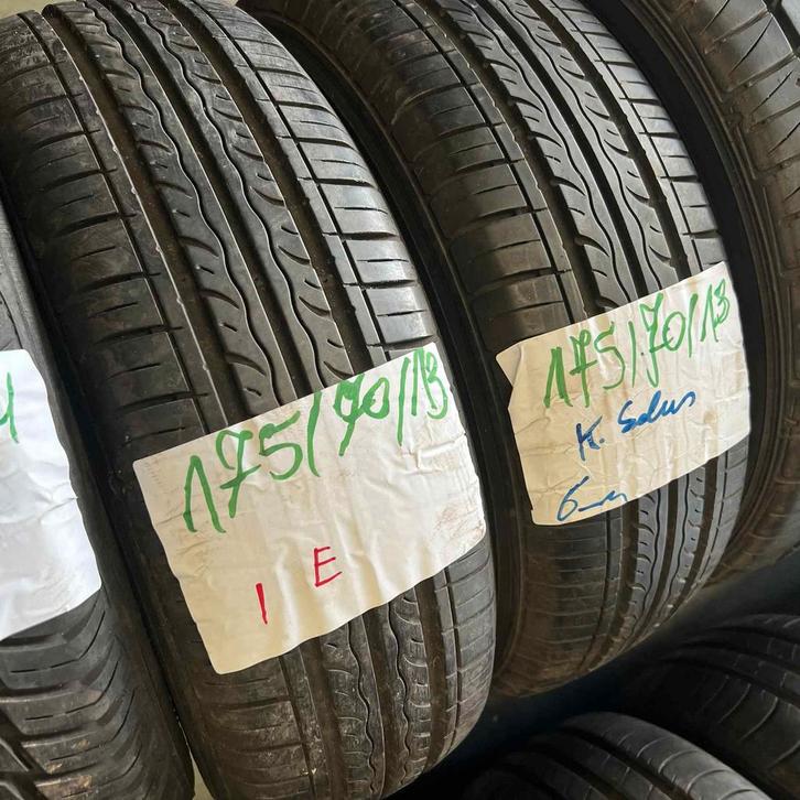 2 x Kumho Solus 175-70-13 Zomerbanden 6mm, Auto-onderdelen, Banden en Velgen, 13 inch, Zomerbanden, 175 mm, Personenwagen, Gebruikt
