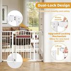 Traphekje zonder boren - Veiligheidshekje - 74-104 cm - Wit, Verzenden, Zo goed als nieuw