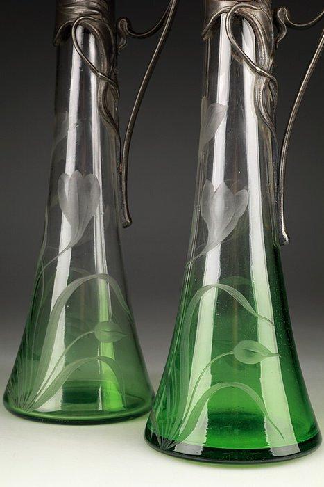 WMF - Karaf - Verzilverd - Paar WMF karaffen, Antiek en Kunst, Kunst | Designobjecten