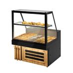 GGM Gastro | Broodvitrine TORONTO - 1300mm - Zwarte voorkant, Verzenden, Nieuw in verpakking