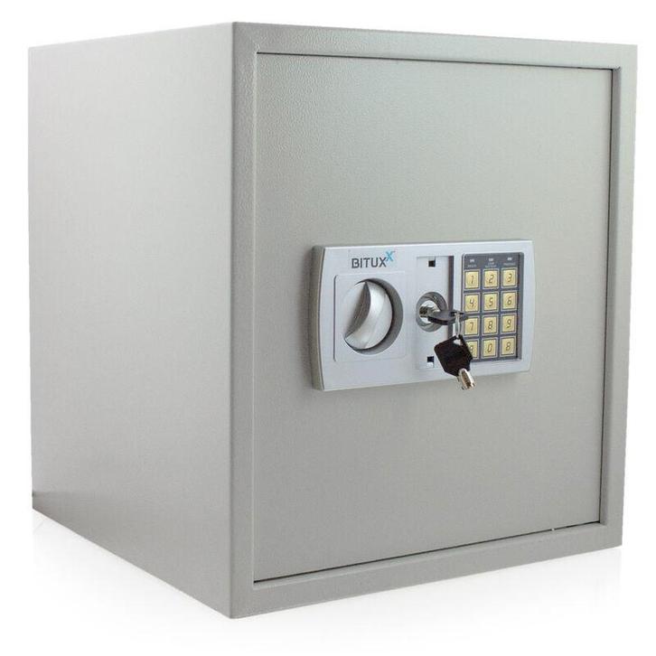 Elektronische Wandkluis - Lichtgrijs - 36x40x36 cm, Huis en Inrichting, Brandblussers en Brandkasten, Nieuw, Verzenden