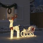vidaXL Kerstdecoratie rendier en slee 100 LEDs koudwit, Diversen, Kerst, Verzenden, Nieuw