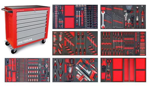 Gevulde gereedschapswagen XL 514-delig MW Tools, Doe-het-zelf en Verbouw, Gereedschap | Handgereedschap, Ophalen of Verzenden