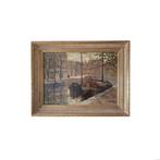 Jan Korthals (1916-1972) - Amsterdamse gracht, Antiek en Kunst, Kunst | Schilderijen | Klassiek
