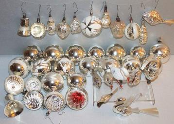 Kerstballen 40 oude zilveren kerstballen (40) - Glas beschikbaar voor biedingen