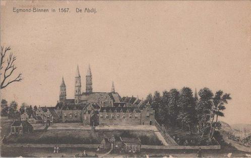 EGMOND-BINNEN - in 1567. De Abdij, Verzamelen, Ansichtkaarten | Nederland, Verzenden