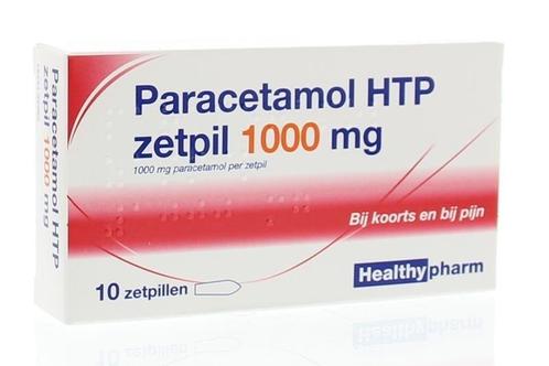 Paracetamol 1000 mg Healthypharm - 10 zetpillen, Diversen, Verpleegmiddelen, Nieuw, Verzenden