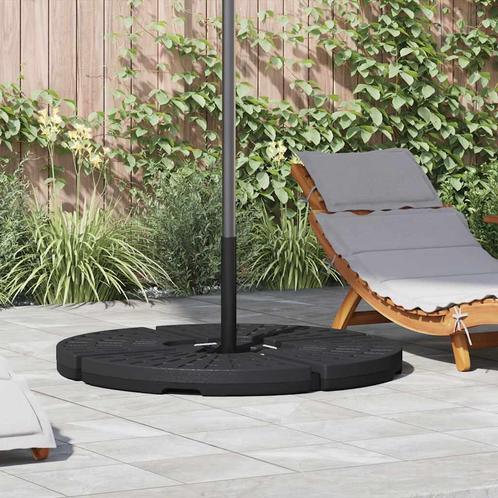 vidaXL Parasolvoeten waaiervormig 4 st zwart, Tuin en Terras, Parasols, Parasolvoet, Nieuw, Verzenden