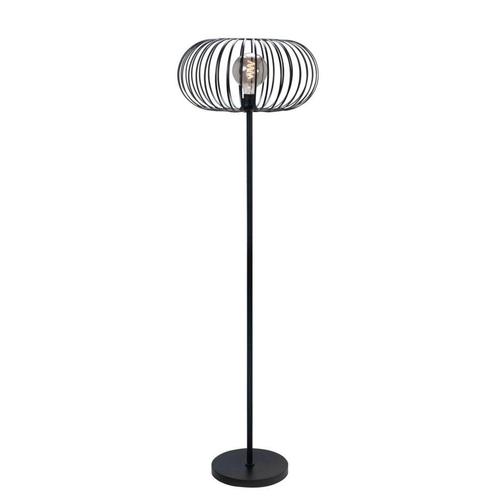 LED Vloerlamp | Modern | Staal | Zwart | E27 fitting, Huis en Inrichting, Lampen | Vloerlampen, Metaal, Ophalen of Verzenden