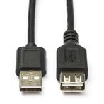 USB verlengkabel | 1 meter | USB 2.0 (100% koper), Verzenden, Nieuw