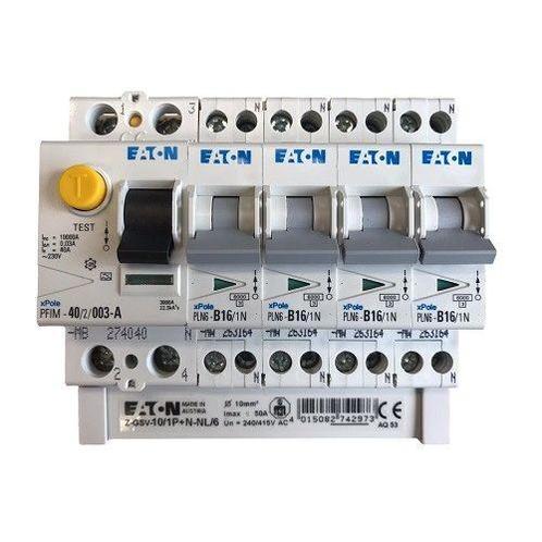 Eaton aardlekschakelaar 2-Polig met 4 lichtgroepen B16, Doe-het-zelf en Verbouw, Elektra en Kabels, Nieuw, Ophalen of Verzenden