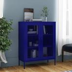 vidaXL Opbergkast 80x35x101,5 cm staal marineblauw, Huis en Inrichting, Kasten | Overige, Verzenden, Nieuw