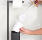 Moderne WC rolhouder met toiletborstel - ruimtebesparend..., Ophalen of Verzenden, Nieuw
