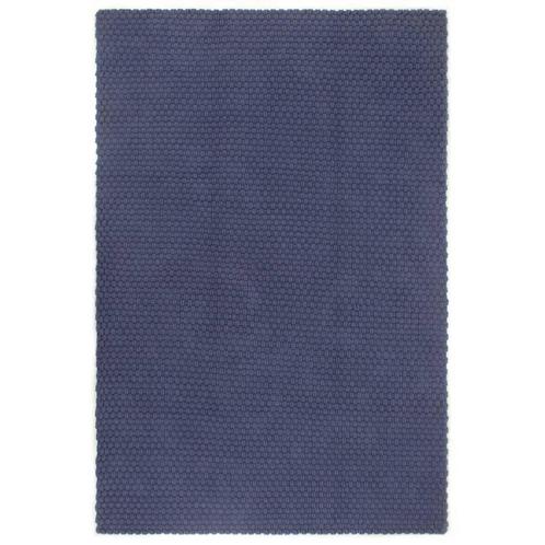 vidaXL Vloerkleed rechthoekig 120x180 cm katoen marineblauw, Huis en Inrichting, Stoffering | Tapijten en Kleden, Blauw, Nieuw