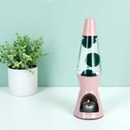 Waxinelicht lavalamp - Roze met groene lava, Verzenden, Nieuw