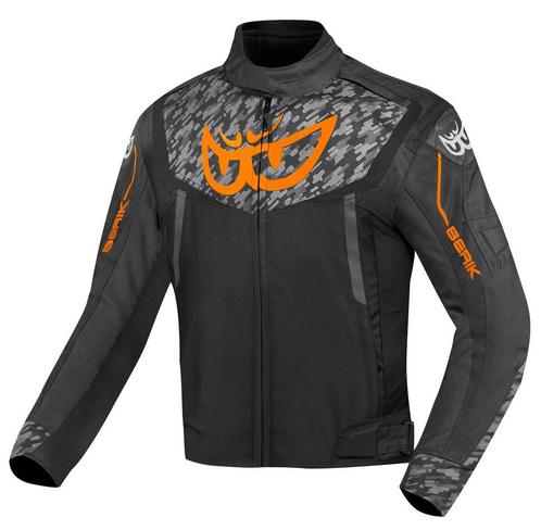 Berik Camo Street Zwart Oranje Waterdichte Textiele Motorjas, Motoren, Kleding | Motorkleding, Heren, Nieuw met kaartje, Jas | textiel