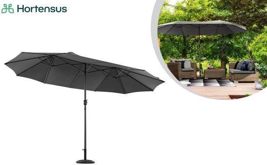 2dekans | Hortensus Dubbele Parasol – UV80 & Waterbestendig, Tuin en Terras, Parasols, Zo goed als nieuw, Ophalen of Verzenden