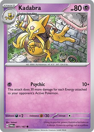 Kadabra 081/167 reverse holo Twilight Masquerade, Hobby en Vrije tijd, Verzamelkaartspellen | Pokémon, Losse kaart, Nieuw, Foil