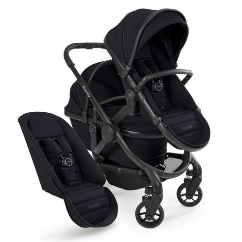 Icandy Peach 7 Dubbele Combi/kinderwagen  Zwart (pasgeborene, Kinderen en Baby's, Kinderwagens en Combinaties, Nieuw, Verzenden