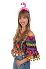 Haarband Flamingo Diadeem Roze Vogel Dons Veertjes Zacht Haa, Ophalen of Verzenden, Nieuw, Carnaval, Accessoires
