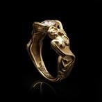 Ring Vintage 18kt gouden Embrace-ring met diamant, c., Sieraden, Tassen en Uiterlijk, Ringen, Nieuw