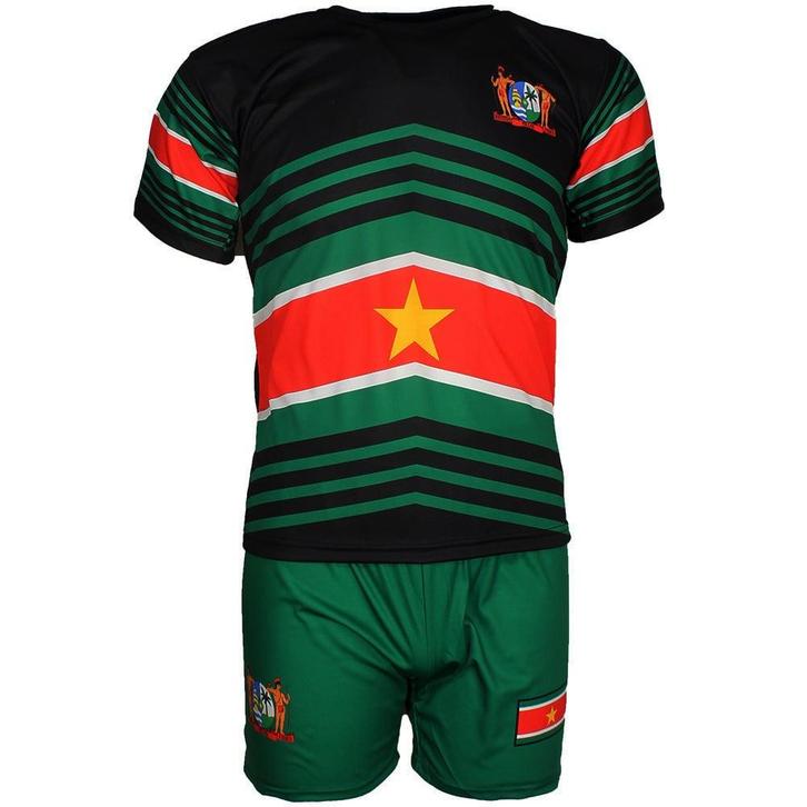 Suriname Techno Style Voetbal Tenue Set T-Shirt + Broek, Kleding | Heren, T-shirts, Verzenden