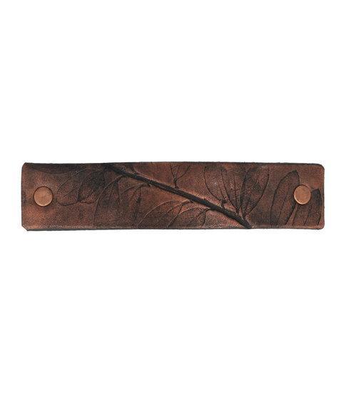 Haarspeld Groot Recht Leder Fantasie Print Leaves Koper B..., Sieraden, Tassen en Uiterlijk, Uiterlijk | Haarverzorging, Verzenden