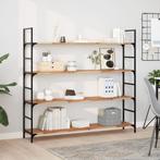 vidaXL Wandschap zwevend olieafwerking 140x30x2 cm massief, Huis en Inrichting, Woonaccessoires | Wandplanken en Boekenplanken