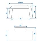 ProPlus Tegenstuk voor spansluiting - staal - 45 x 20 x 2..., Ophalen of Verzenden, Nieuw