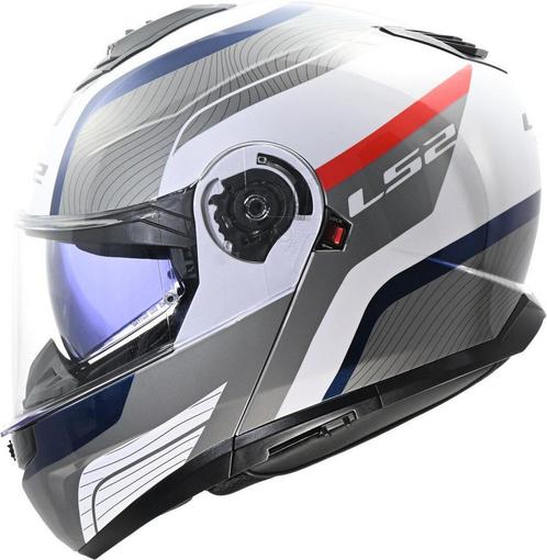 LS2 FF908 Strobe II Monza Wit Blauw Rood 06 Systeemhelm, Motoren, Kleding | Motorhelmen, Systeemhelm, Heren, XXL, Nieuw met kaartje