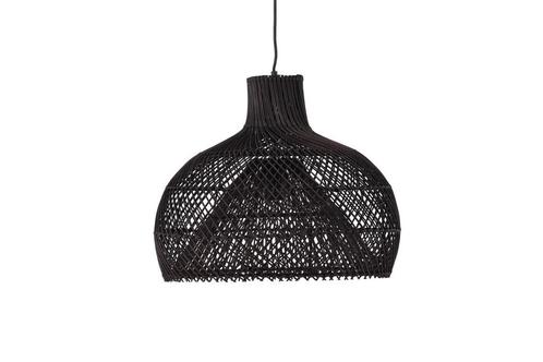 Hanglamp - Embla - 45 cm - Zwart - Rattan - Jörn, Huis en Inrichting, Lampen | Hanglampen, Nieuw, Verzenden