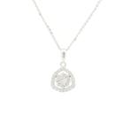 Ketting met hanger - 18 karaat Witgoud - 0.41ct. tw. Diamant